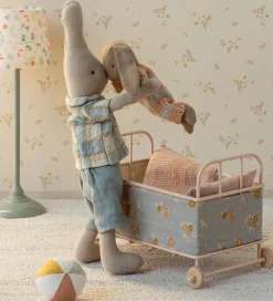 Maileg Kanin - Micro - Strikket Dragt - Brun/Støvet Rosa