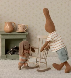 Maileg Kanin - Micro - Strikket Dragt - Brun/Støvet Rosa