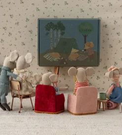 Maileg Miniature Foldbar Stol - Mus - Pudder