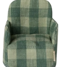 Maileg Miniature Stol - Foldbar - Mus - Grønternet