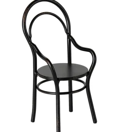 Maileg Miniature Stol m. Armlæn - Sort