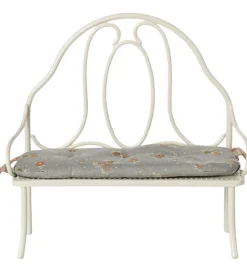 Maileg Miniature Vintage Bænk - Kanin/Harer - Råhvid