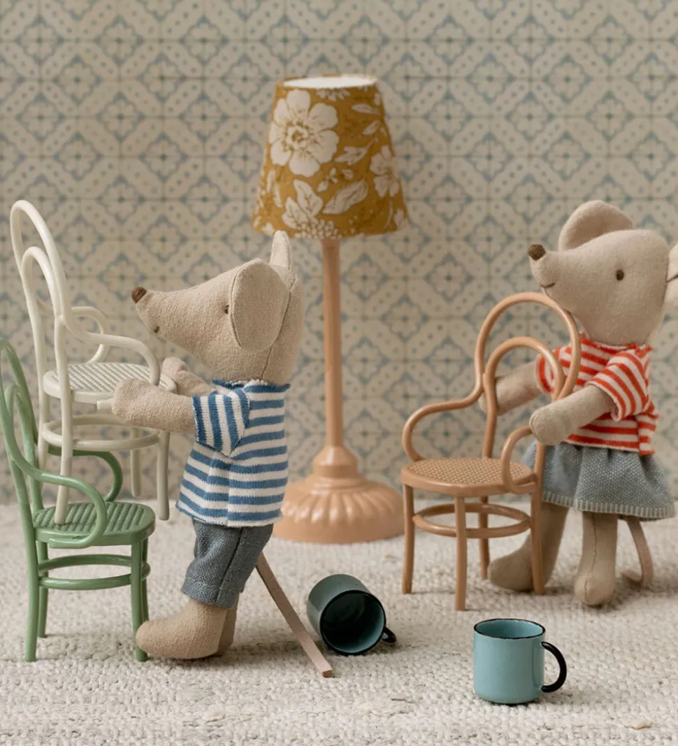 Maileg Miniature Vintagestol - Mus - Dark Powder