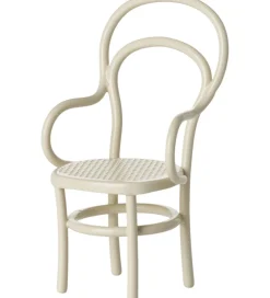 Maileg Miniature Vintagestol - Mus - Råhvid