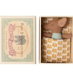 Maileg Mus - Babymus i Tændstikæske - Blå