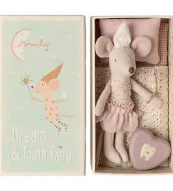 Maileg Mus - Lillesøster - Tandfe i Tændstikæske