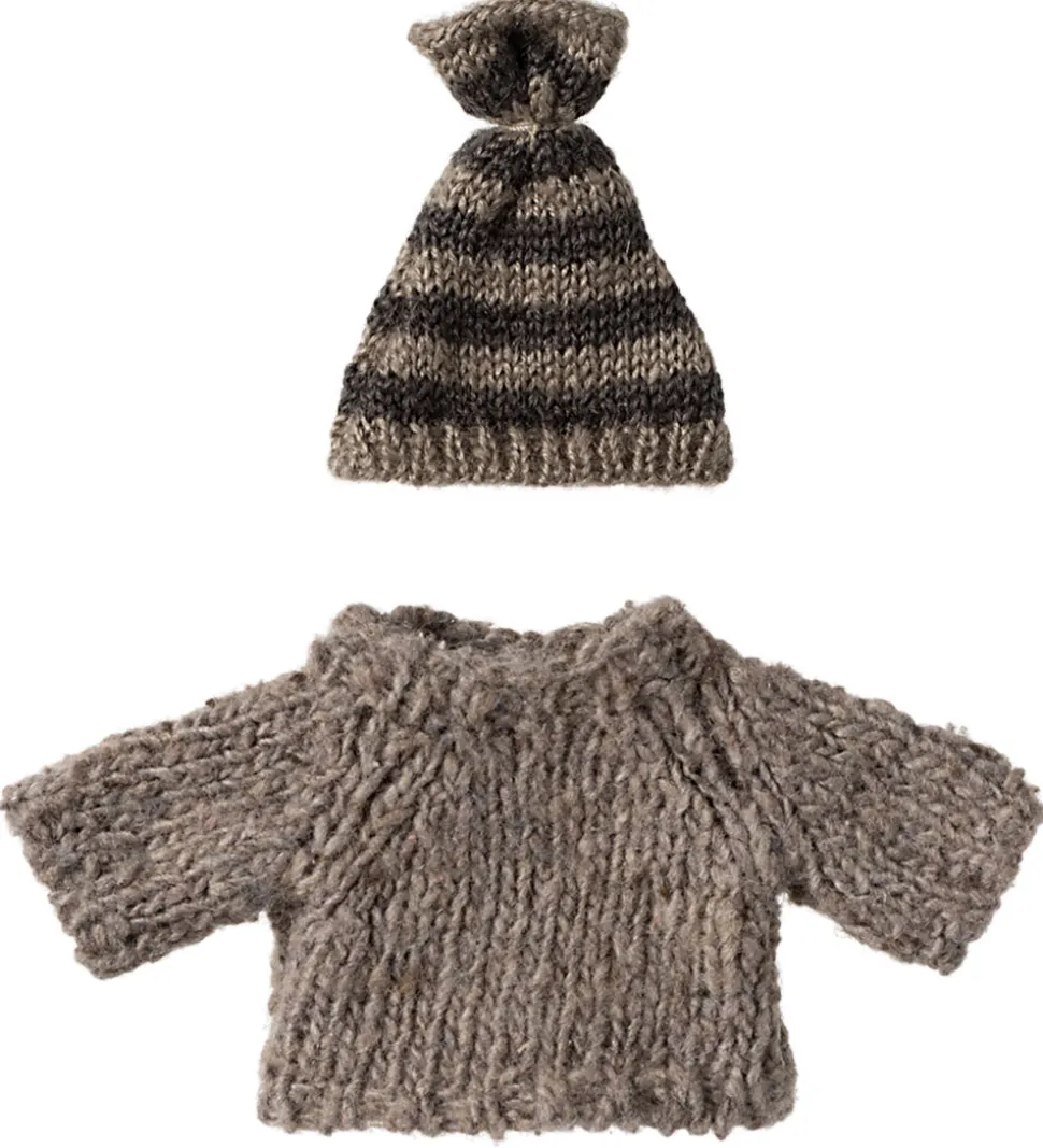 Maileg Sweater/Hat - Strik - Mus - Storebror