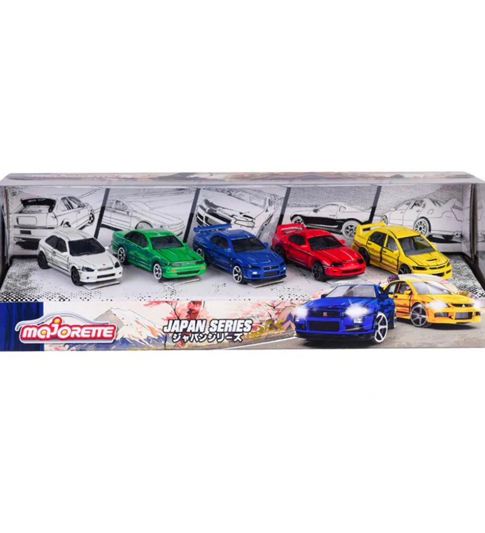 Majorette Biler - 5-pak - Japan Series