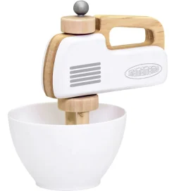 MaMaMeMo Håndmixer m. Skål - Træ - Hvid