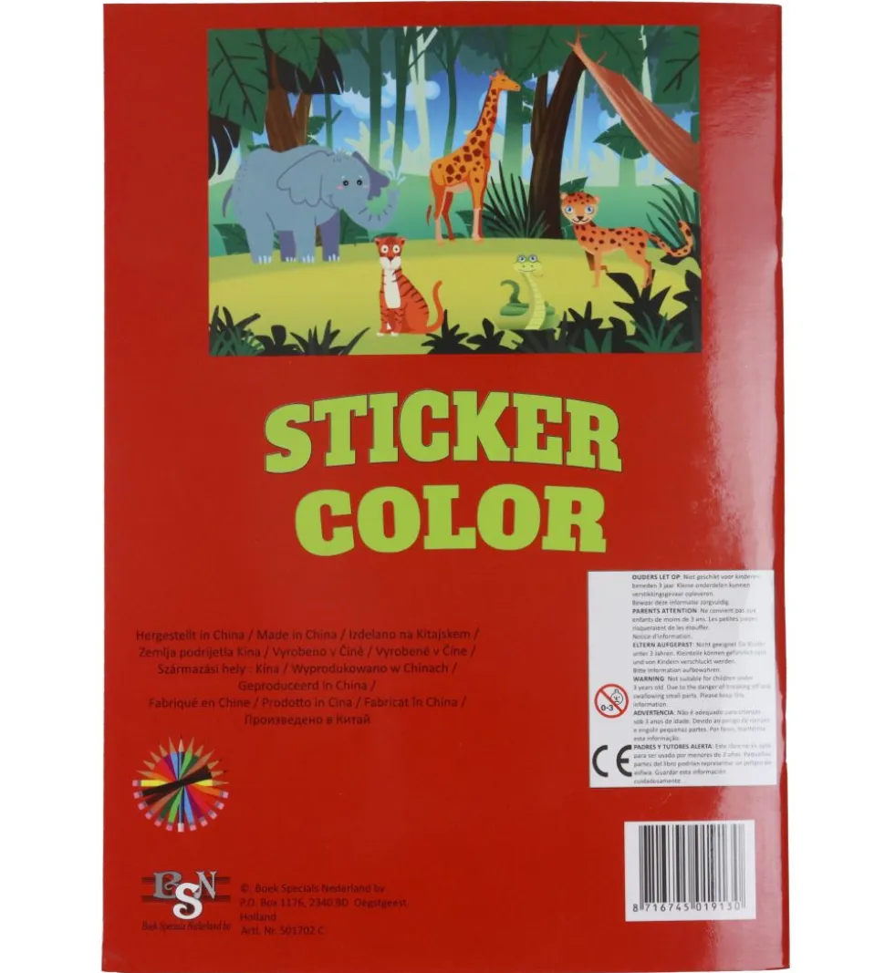 Megastar Malebog m. Klistermærker - 32 Sider - Dyr