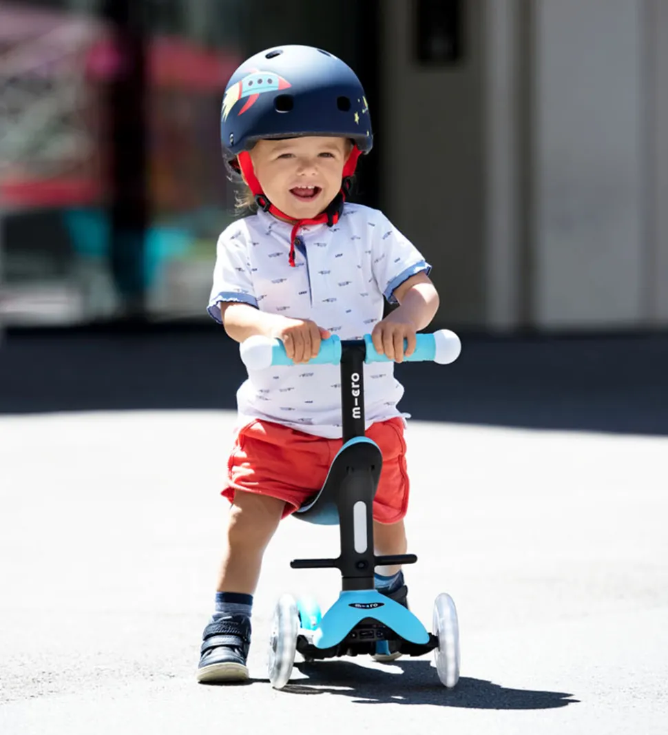 Micro Løbehjul - Mini2grow Deluxe Magic LED - Blå