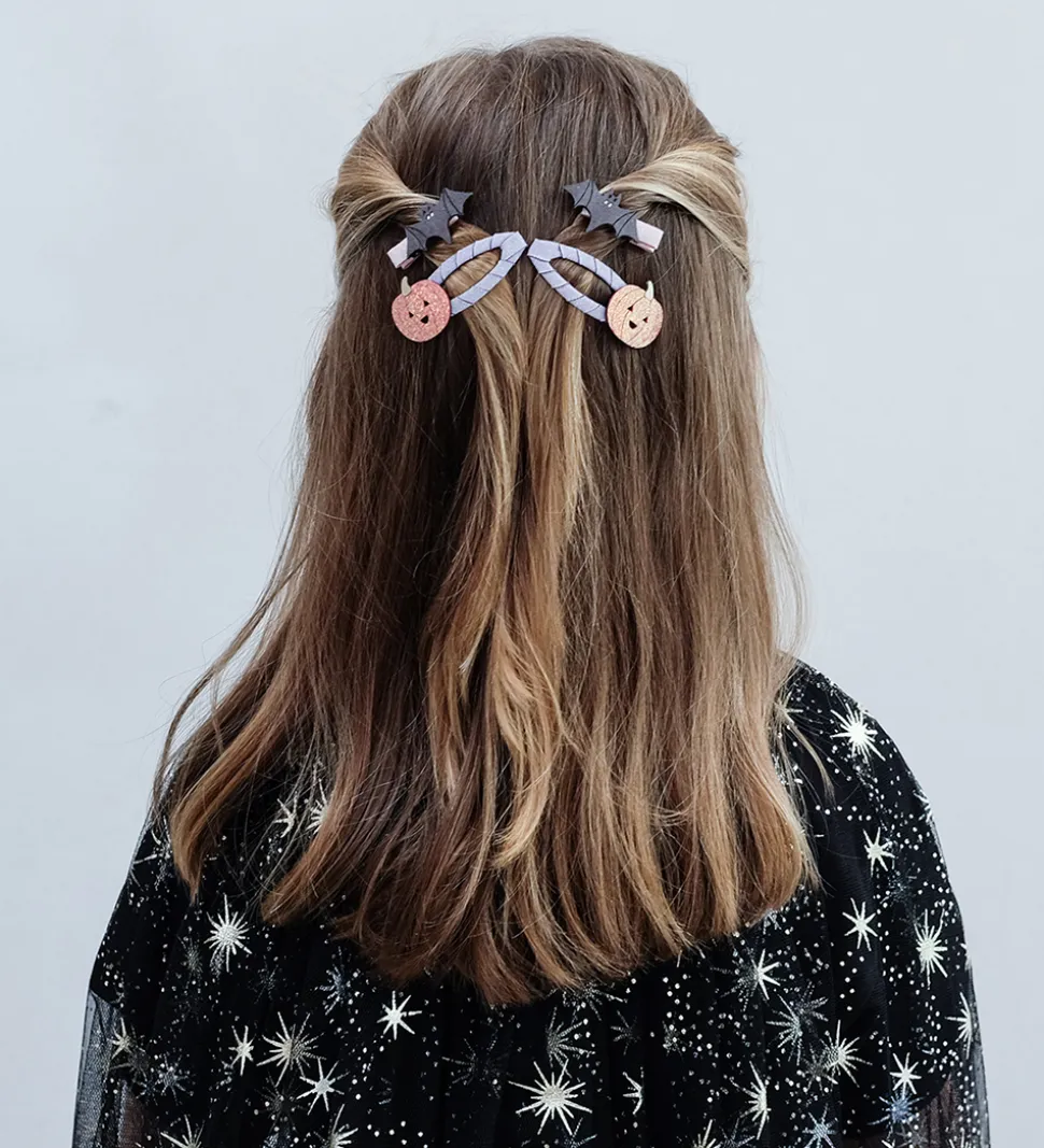 Mimi & Lula Hårpynt-sæt - Spænder/Klips - Pumpkin & Bat Hallowee