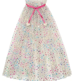 Mimi & Lula Kappe - Tyl - Beige Rainbow Hearts