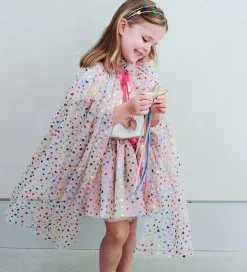 Mimi & Lula Kappe - Tyl - Beige Rainbow Hearts