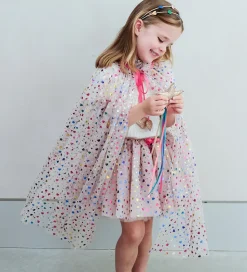 Mimi & Lula Tylskørt - Beige Rainbow Hearts