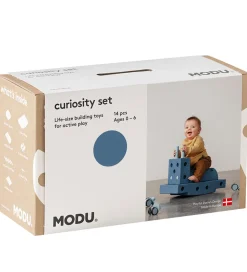 MODU Curiosity Sæt - 14 Dele - 50x30x20 cm - Deep Blue/Sky Blue
