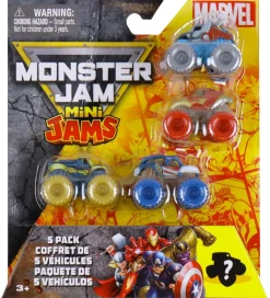 Monster Jam Biler - 1:87 - Mini - Marvel - 5-pak