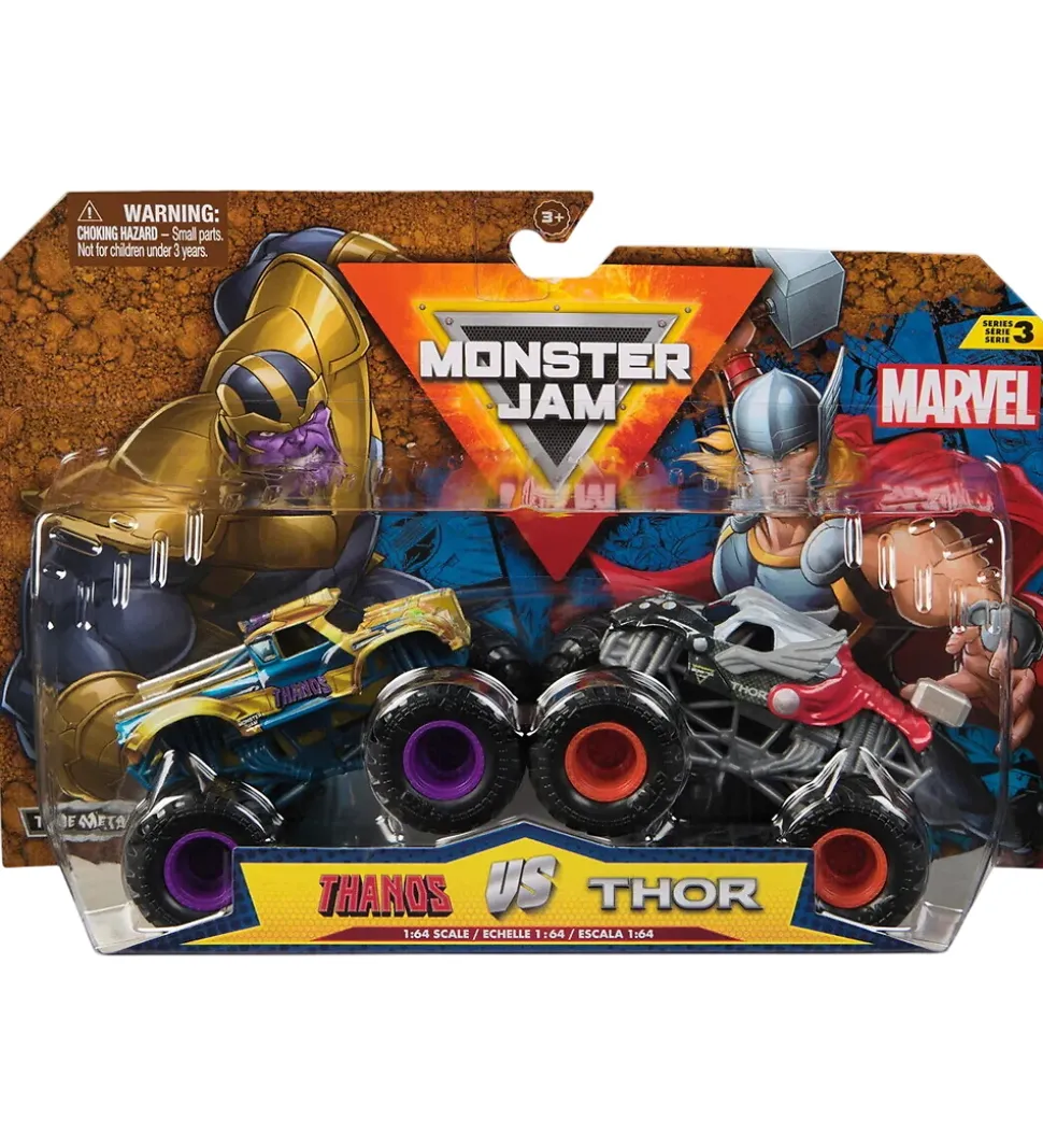 Monster Jam Truck - 1:64 - Marvel - 2-pak - Thanos vs Thor