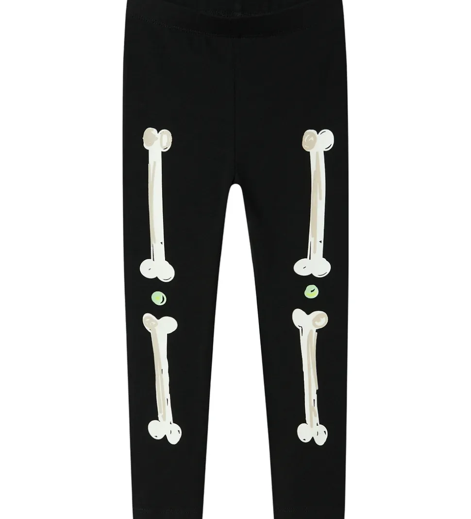 Name It Nattøj - 2-delt - Glow - NmnOwen - Sort/Lemonade