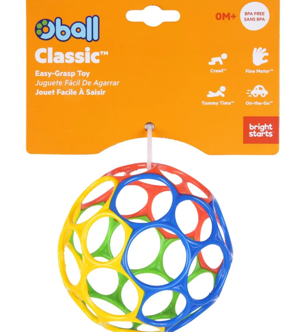 Oball Classic Bold - 8 cm - Blå/Grøn/Rød/Gul