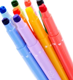 Ooly Dobbeltsidede Tuscher - 9 stk - Confetti Stamp