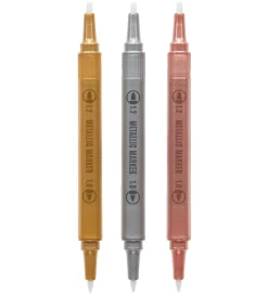 Ooly Dobbeltsidet Tuscher - 3 Stk - Modern Trio Dual Tip Metalli