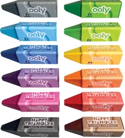 Ooly Farvekridt - 12 stk - Jumbo - Happy Triangles