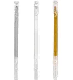 Ooly Farvekuglepen - Modern Gel Pens - Guld/Hvid/Sølv