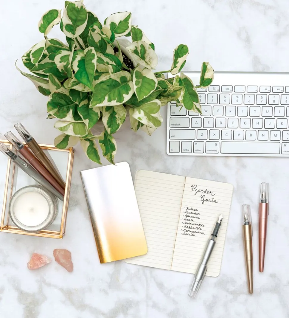 Ooly Fyldepen m. Notesbog - 3 Stk - Dual Tip Metallic Markers