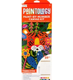 Ooly Malesæt - Paint By Number Canvas Kit - Tiger Eyes