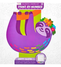 Ooly Paint By Number Sæt - Happy Sloth
