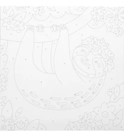 Ooly Paint By Number Sæt - Happy Sloth