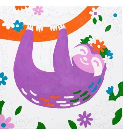 Ooly Paint By Number Sæt - Happy Sloth