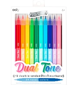 Ooly Tusher - Dual Tone - 12 Stk - Multifarve