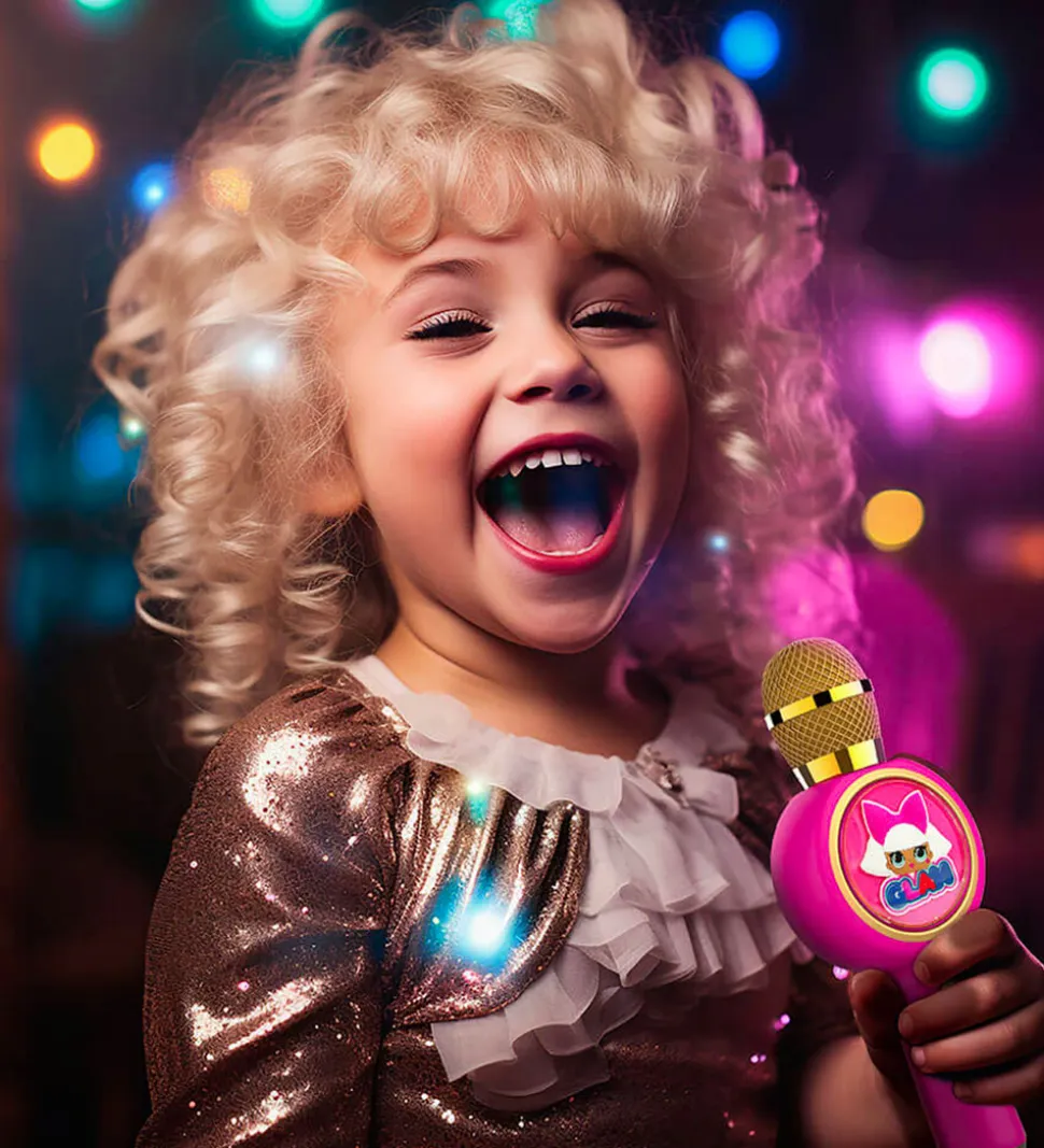 OTL Mikrofon - LED - Karaoke - LOL Surprise - Pink/Guld