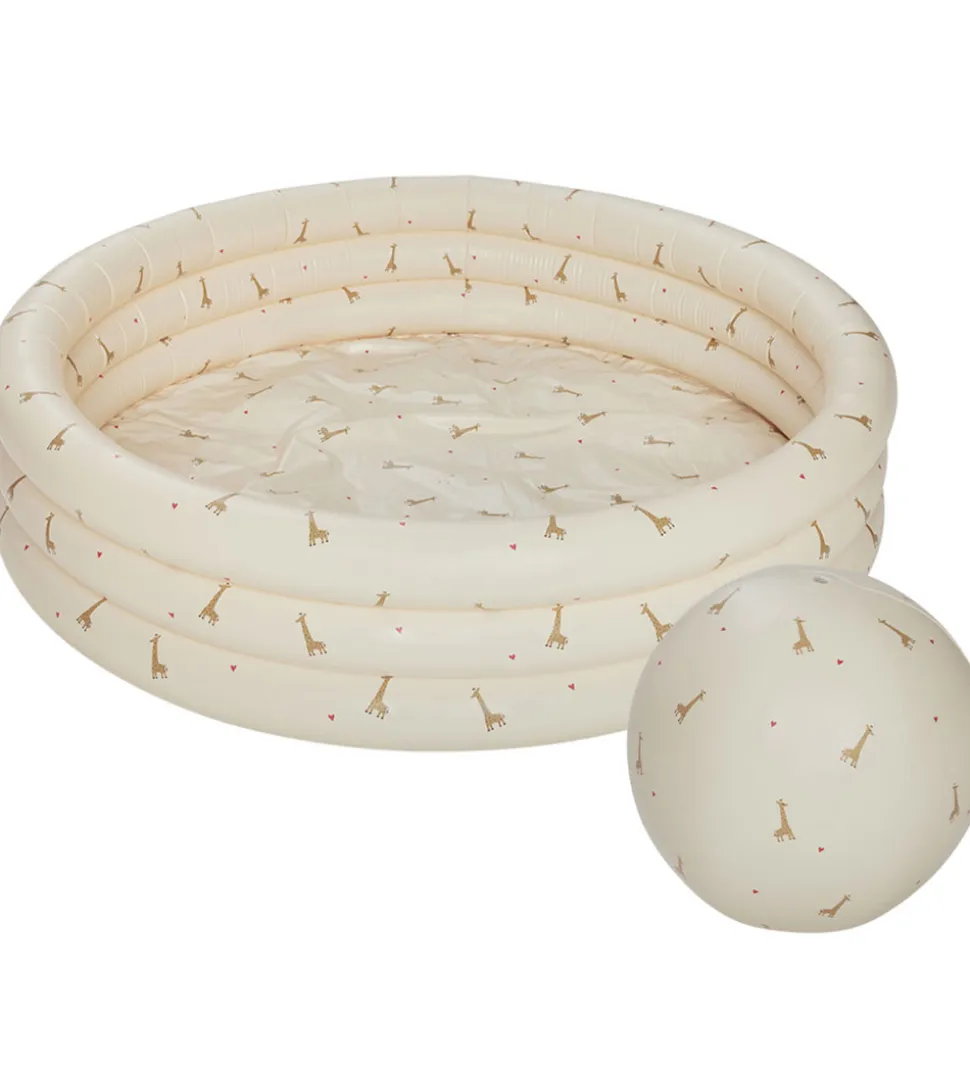 OYOY Badebassin m. Badebold - 85x26 cm - Butter/Giraffe