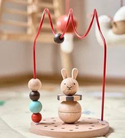 OYOY Kugleramme - Circus Rabbit - Træ - Nature/Cherry Red