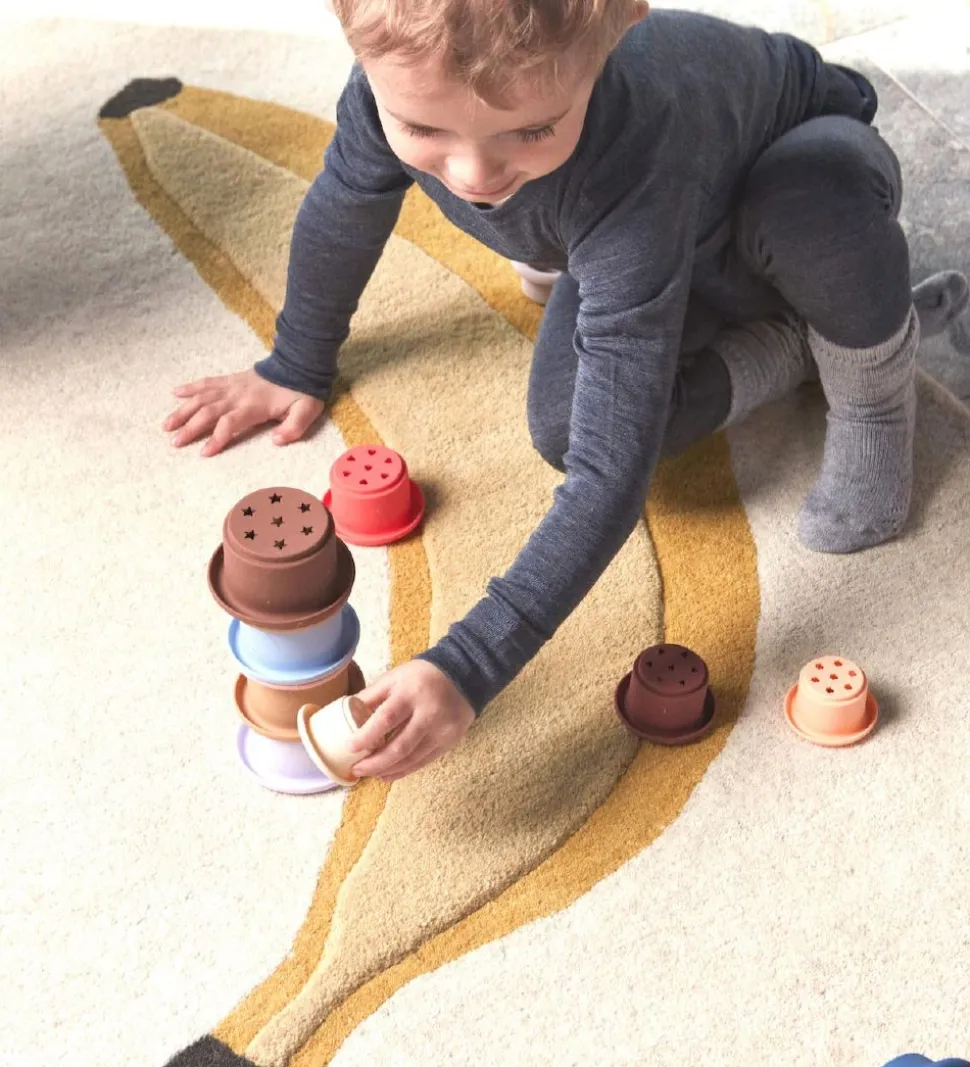 OYOY Stablekopper - Tawa Silikone - Caramel/Blue