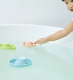 PlanToys Badelegetøj - Naturgummi - Speedbåd/Ubåd - Pastelorange