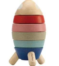 PlanToys Trælegetøj - Stableraket - 11 Dele