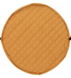 Play&Go Legetøjstæppe - Ø120 - Soft Organic - Mustard Chai Tea