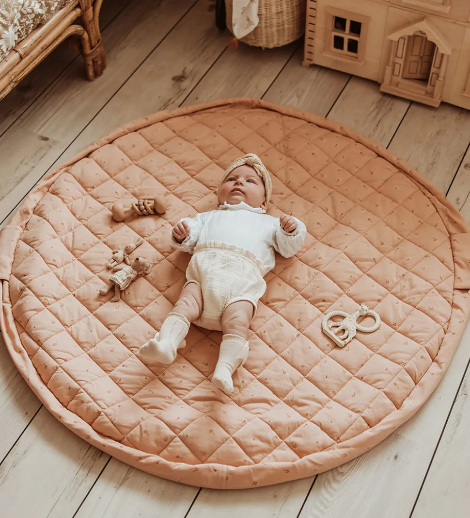 Play&Go Legetøjstæppe - Ø120 - Soft Organic - Fleuri