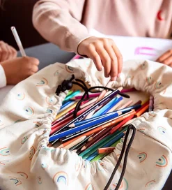 Play&Go Legetøjstæppe - Ø: 40cm - Mini Rainbows