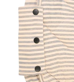 Play&Go Legetøjstæppe - Ø120 cm - Soft Organic - Stripes Blue