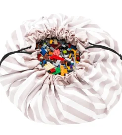 Play&Go Legetøjstæppe - Ø140 cm - Stripes Pink