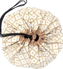 Play&Go Legetøjstæppe - Ø140 cm - Geo Mustard