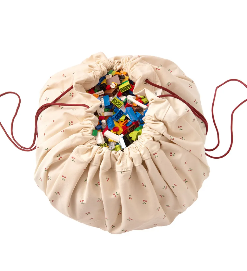 Play&Go Legetøjstæppe - Ø140 cm - Cherry Cherry