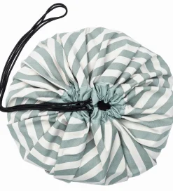 Play&Go Legetøjstæppe - Ø140 cm - Stripes Green