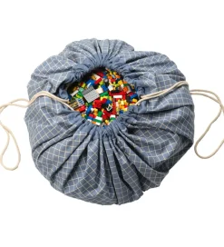 Play&Go Legetæppe - Ø140 - Grid Blue