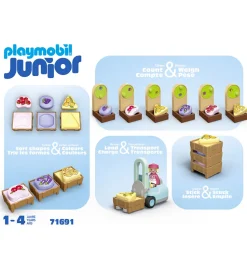 Playmobil Junior - Økologisk Markedsbod og... - 71691 - 17 Dele